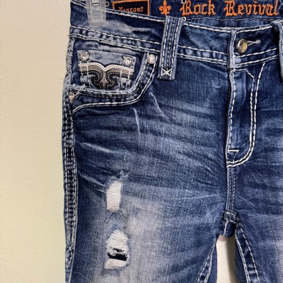 Rock Revival Peacoat Ankle Mid-Rise Skinny Stretch Jean Size 26 - Picture 9 of 16